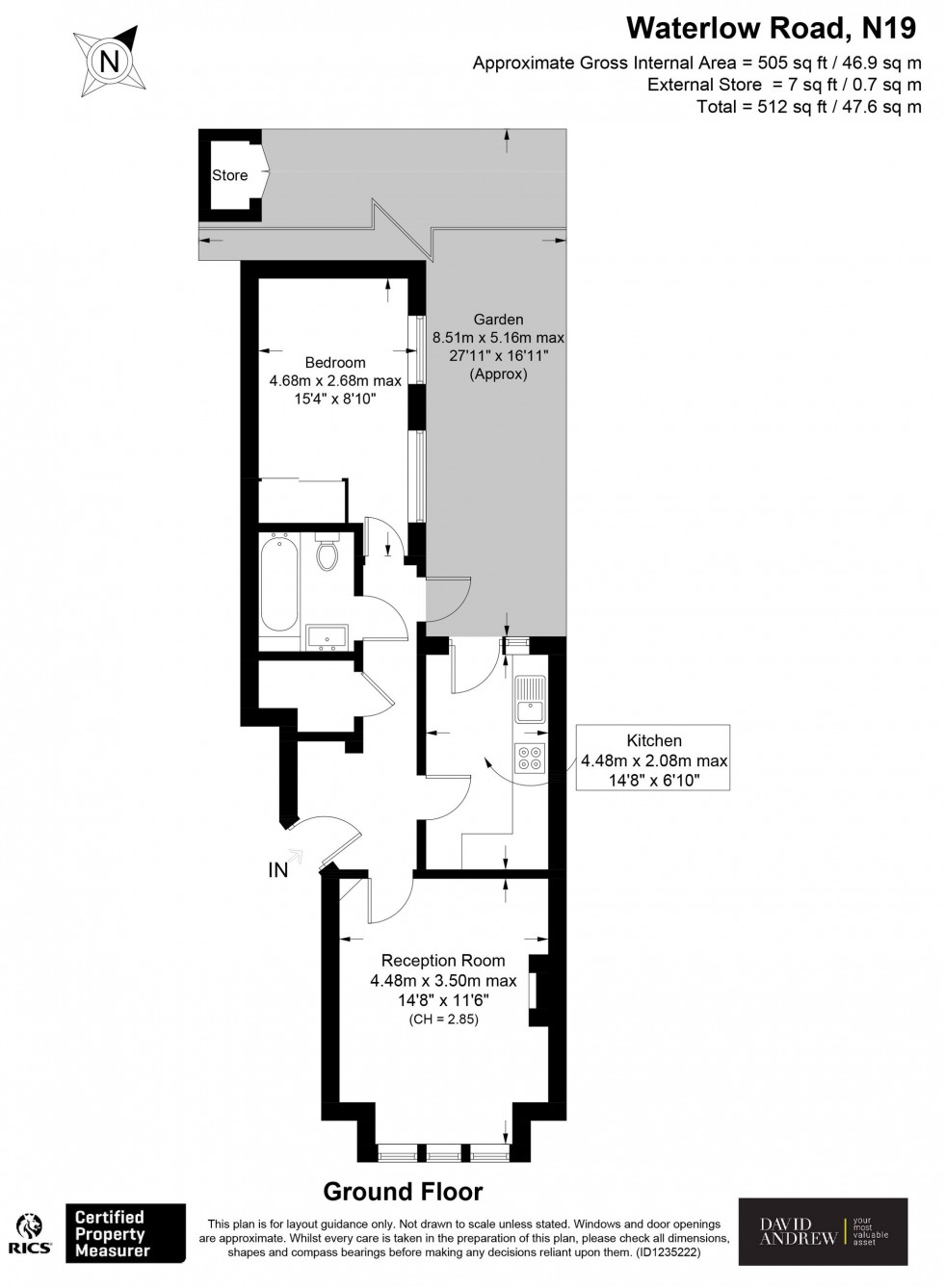 Floorplan for Waterlow Road, London, N19