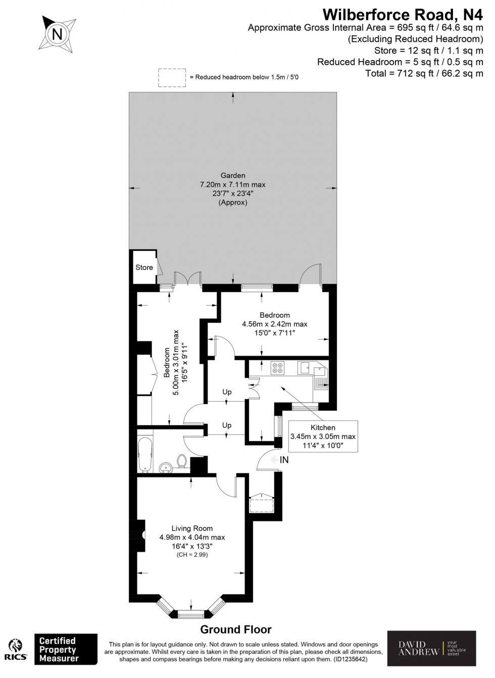 Floorplan for Wilberforce Road, London, N4