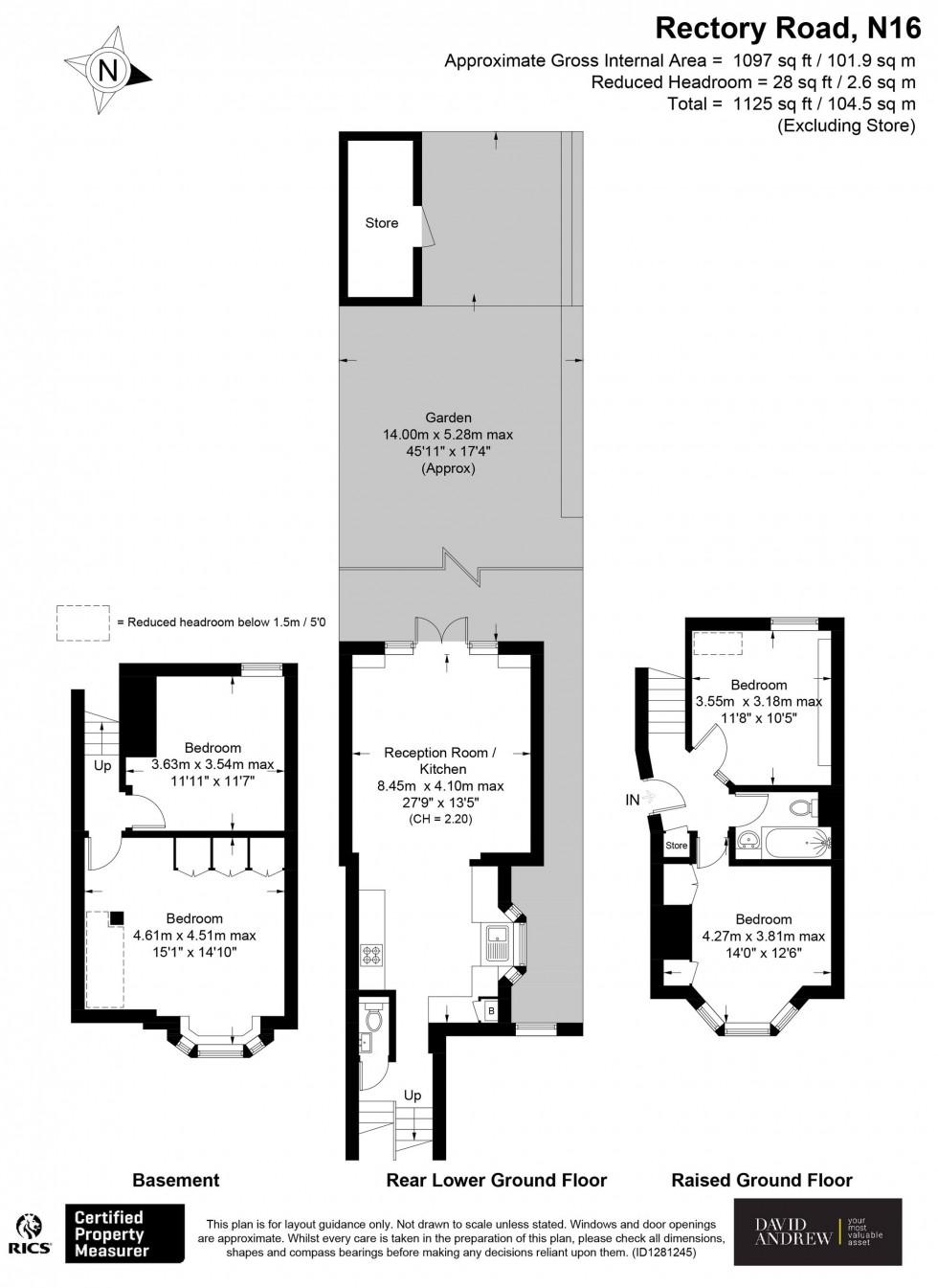 Floorplan for Rectory Road, London, N16