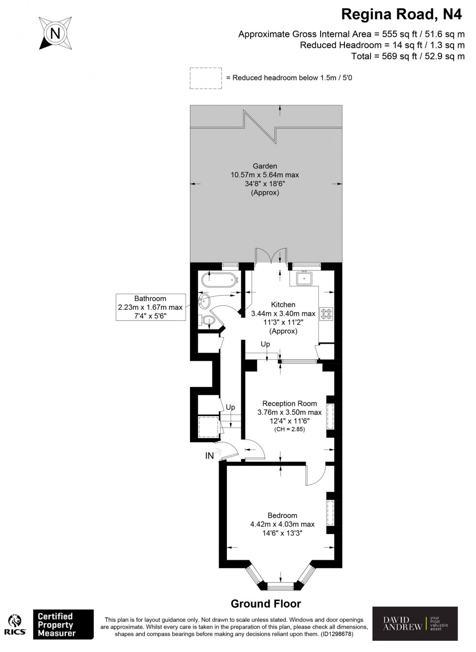 Floorplan for Regina Road, London, N4