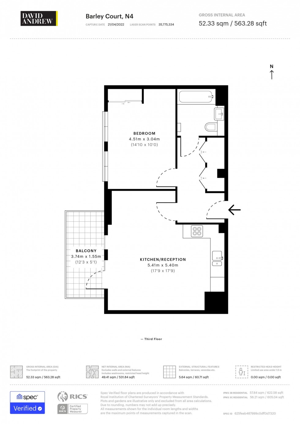 Floorplan for Casbeard Street, Barley Court, N4