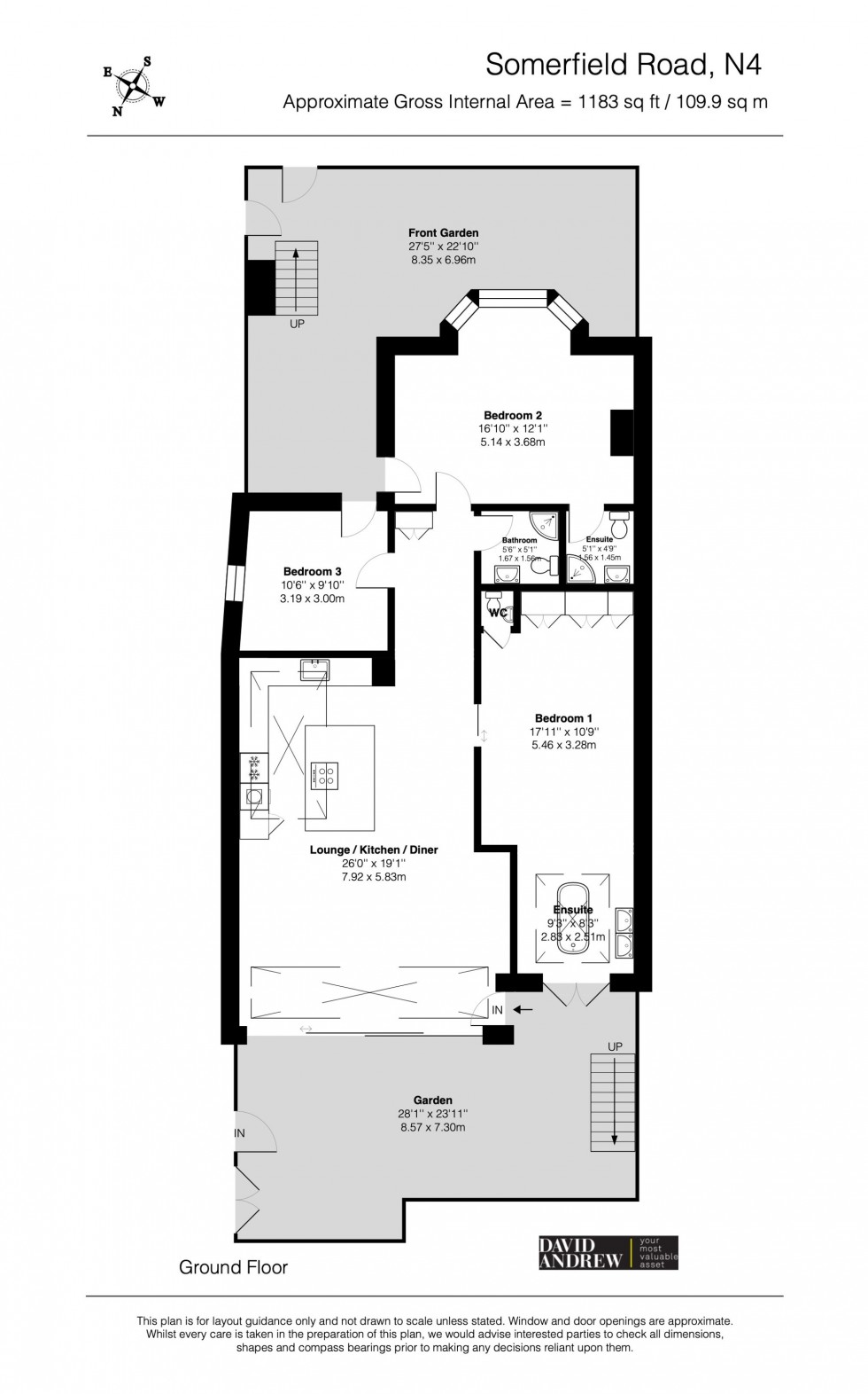 Floorplan for Somerfield Road, London, N4