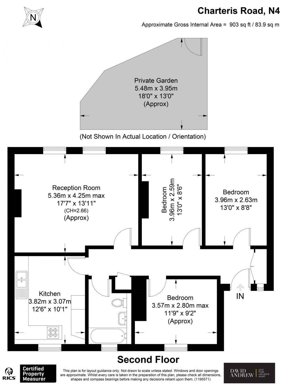 Floorplan for Charteris Road, London, N4