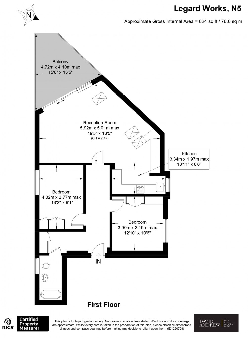 Floorplan for Legard Road, London, N5