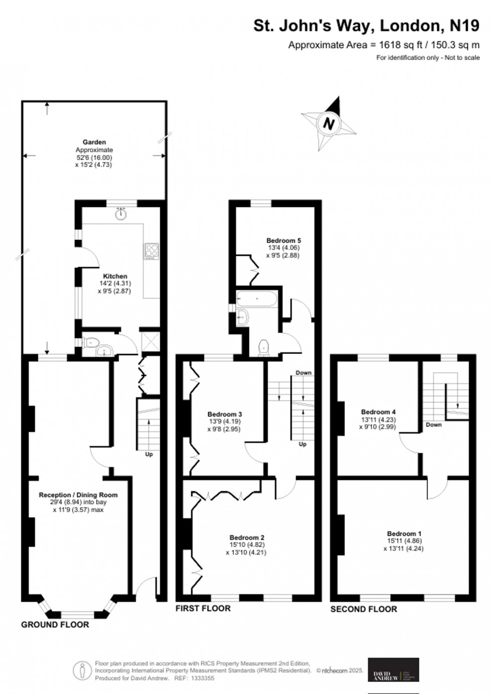 Floorplan for St. John's Way, London, N19
