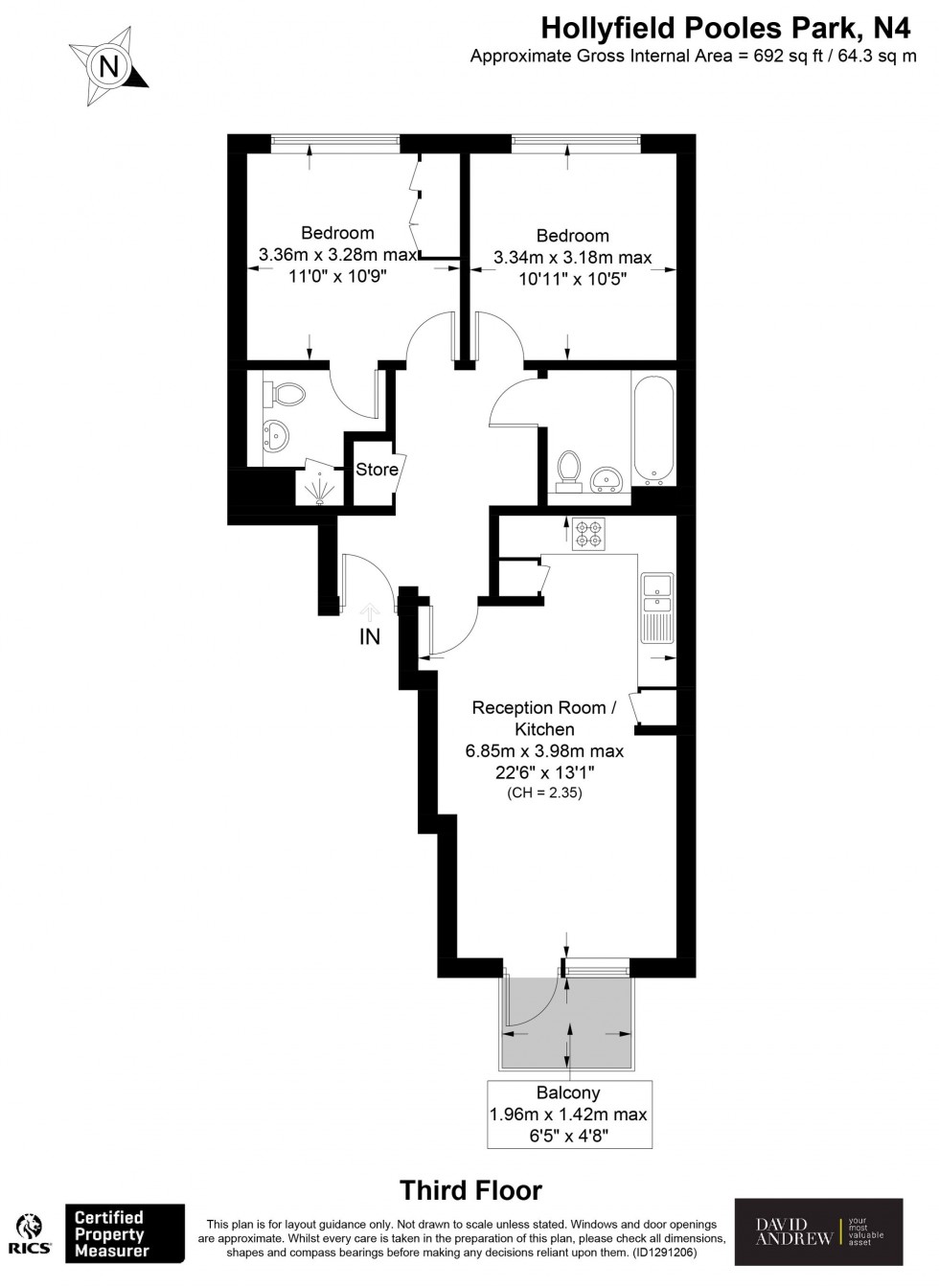 Floorplan for Pooles Park, Hollyfield Pooles Park, N4