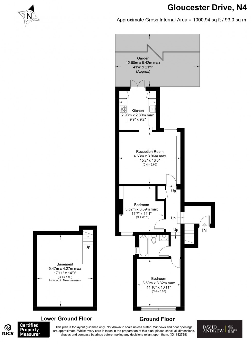 Floorplan for Gloucester Drive, London, N4