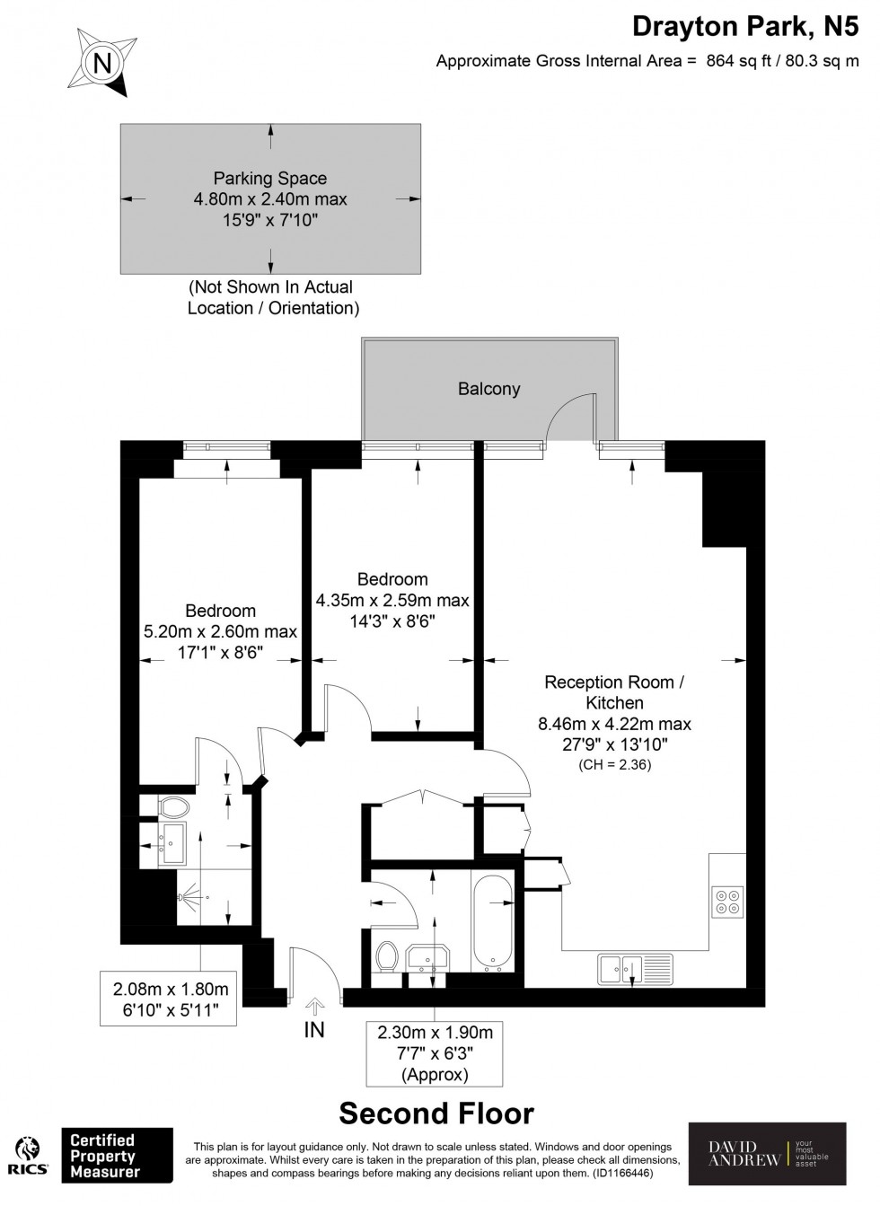 Floorplan for Drayton Park, London, N5
