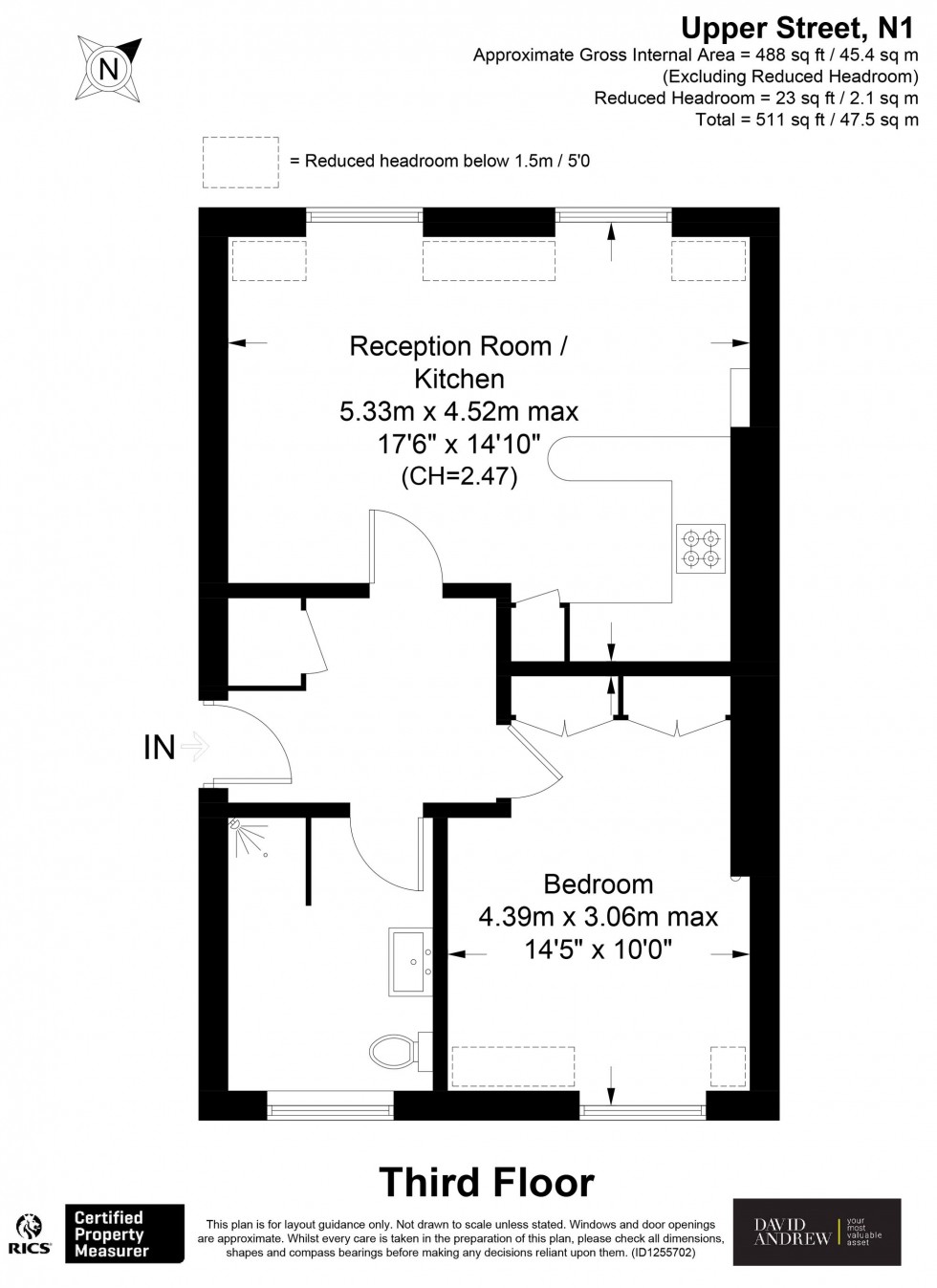 Floorplan for Upper Street, London, N1