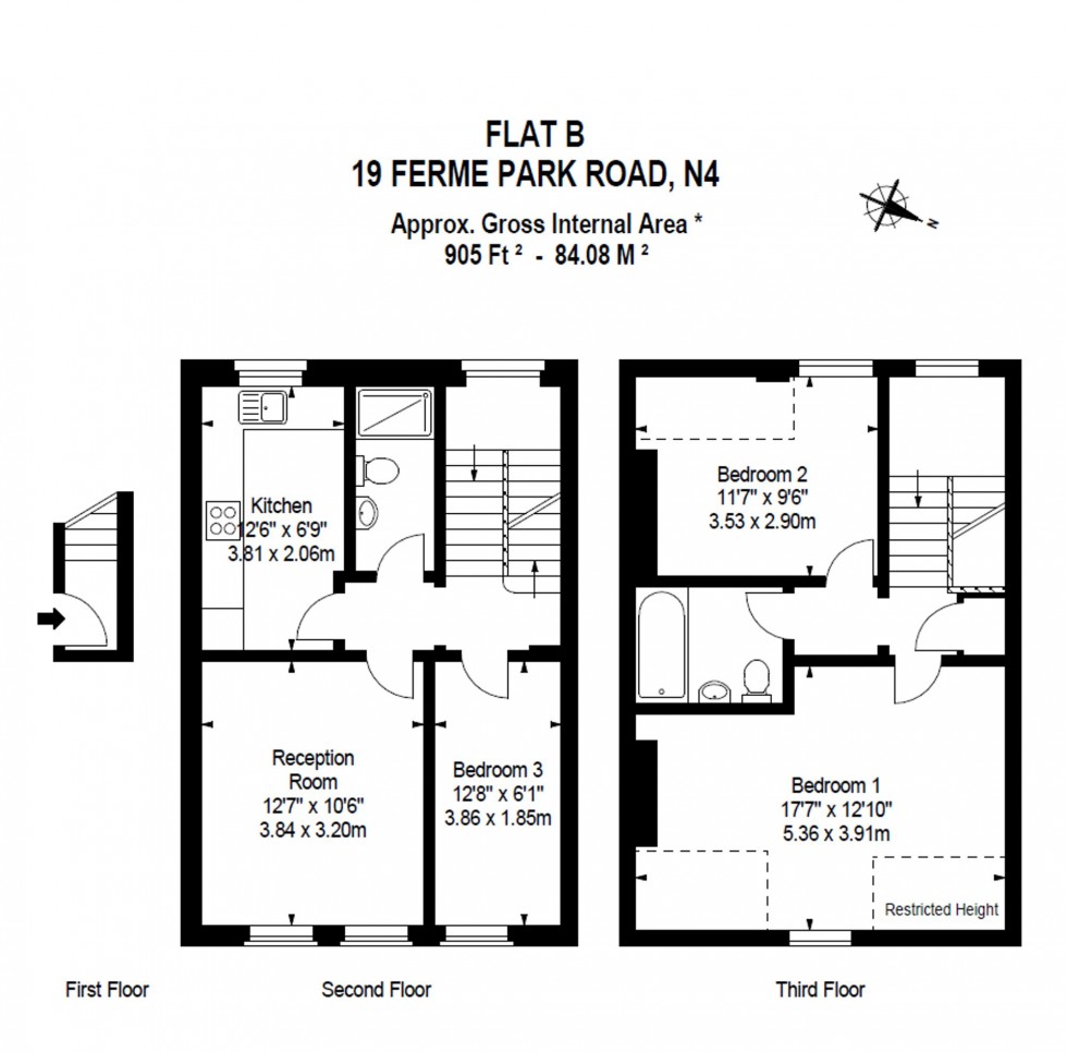 Floorplan for Ferme Park Road, London, N4