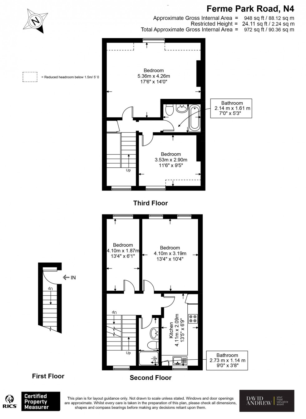 Floorplan for Ferme Park Road, London, N4