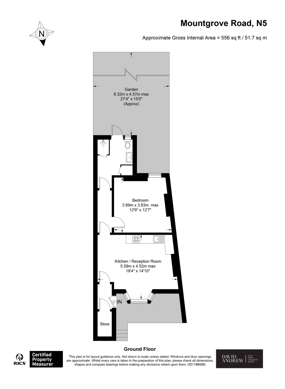 Floorplan for Mountgrove Road, London, N5