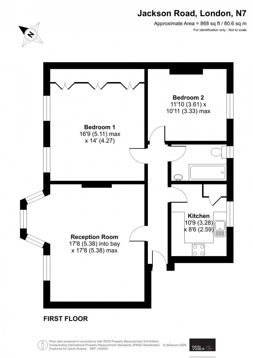 Floorplan for Jackson Road, London, N7