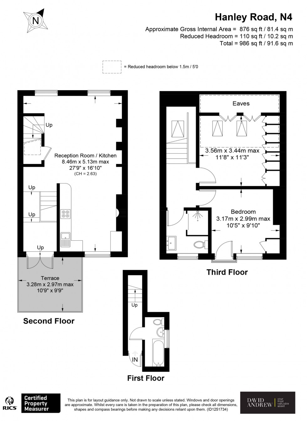 Floorplan for Hanley Road, London, N4