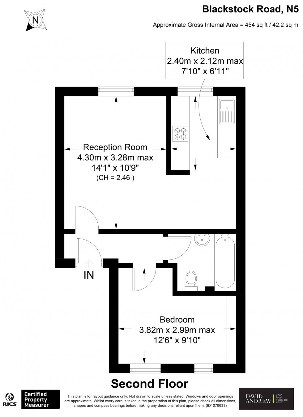 Floorplan for Blackstock Road, London, N5