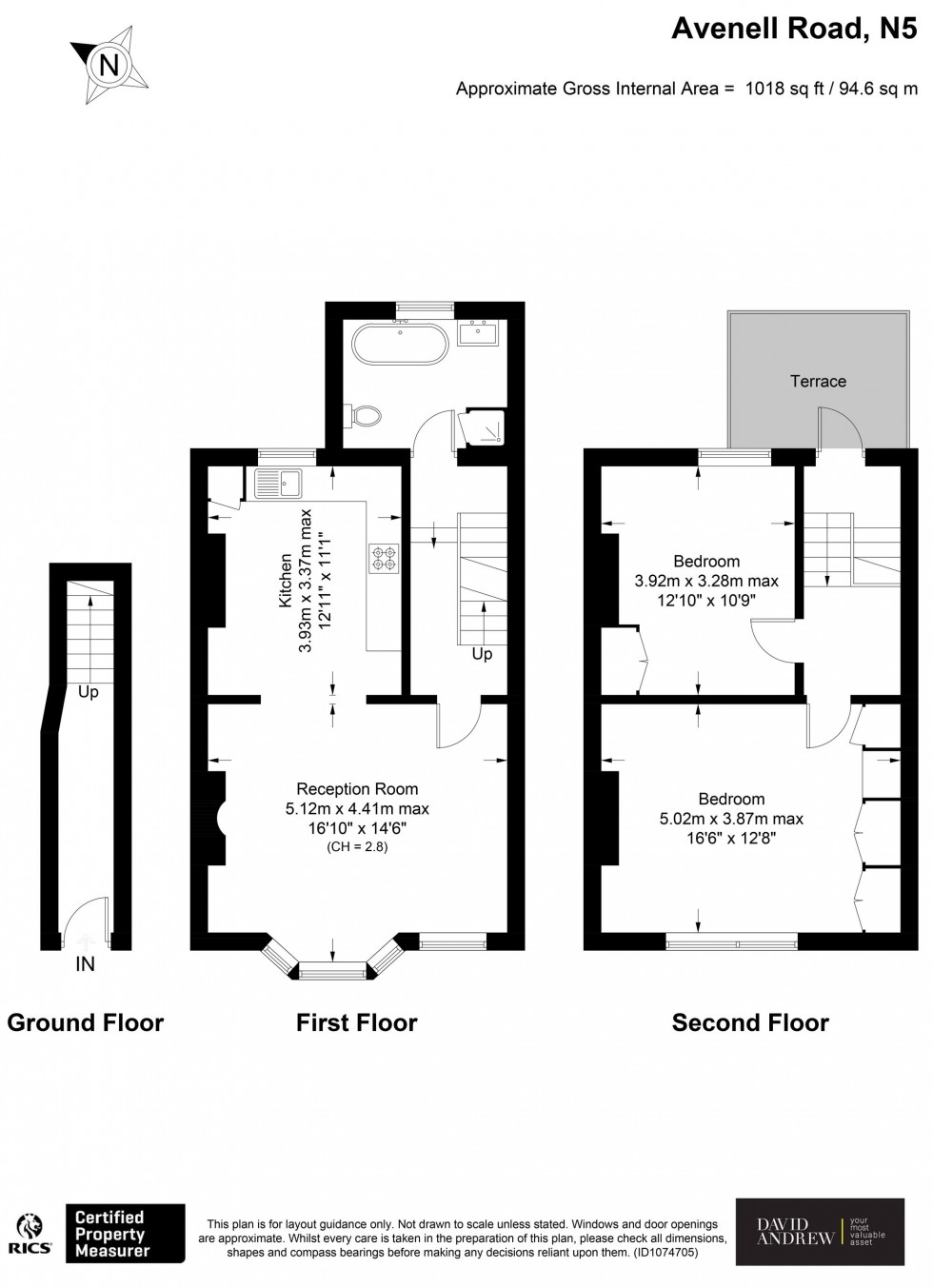 Floorplan for Avenell Road, London, N5