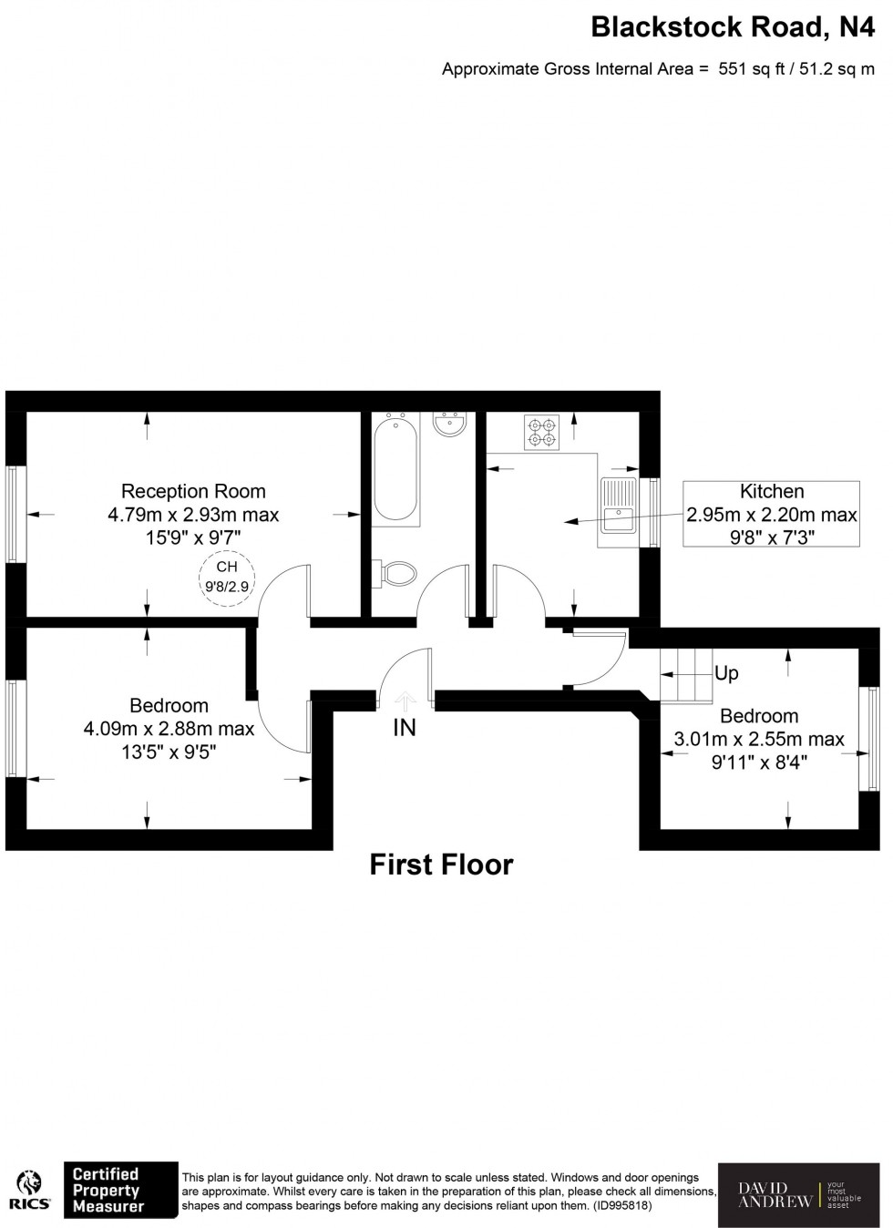 Floorplan for Blackstock Road, London, N4