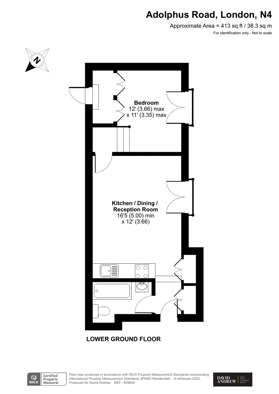 Floorplan for Adolphus Road, London, N4