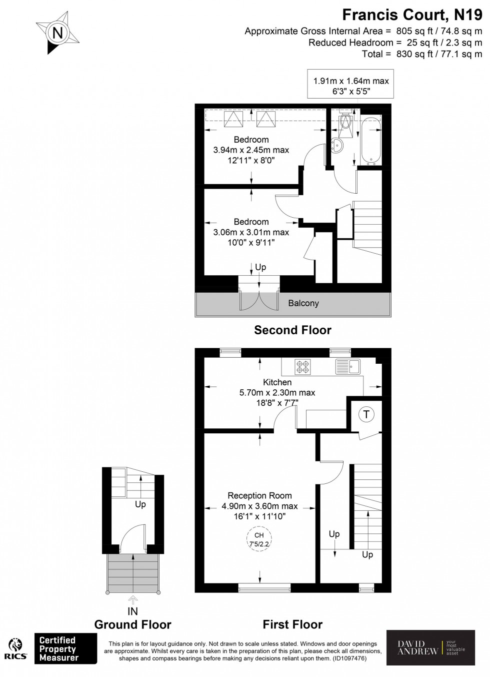 Floorplan for Grenville Road, London, N19