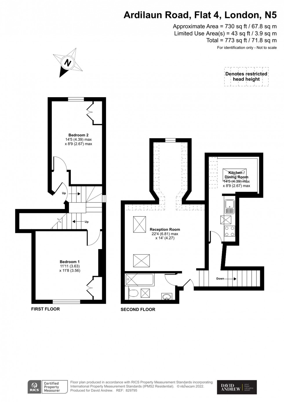 Floorplan for Ardilaun Road, London, N5