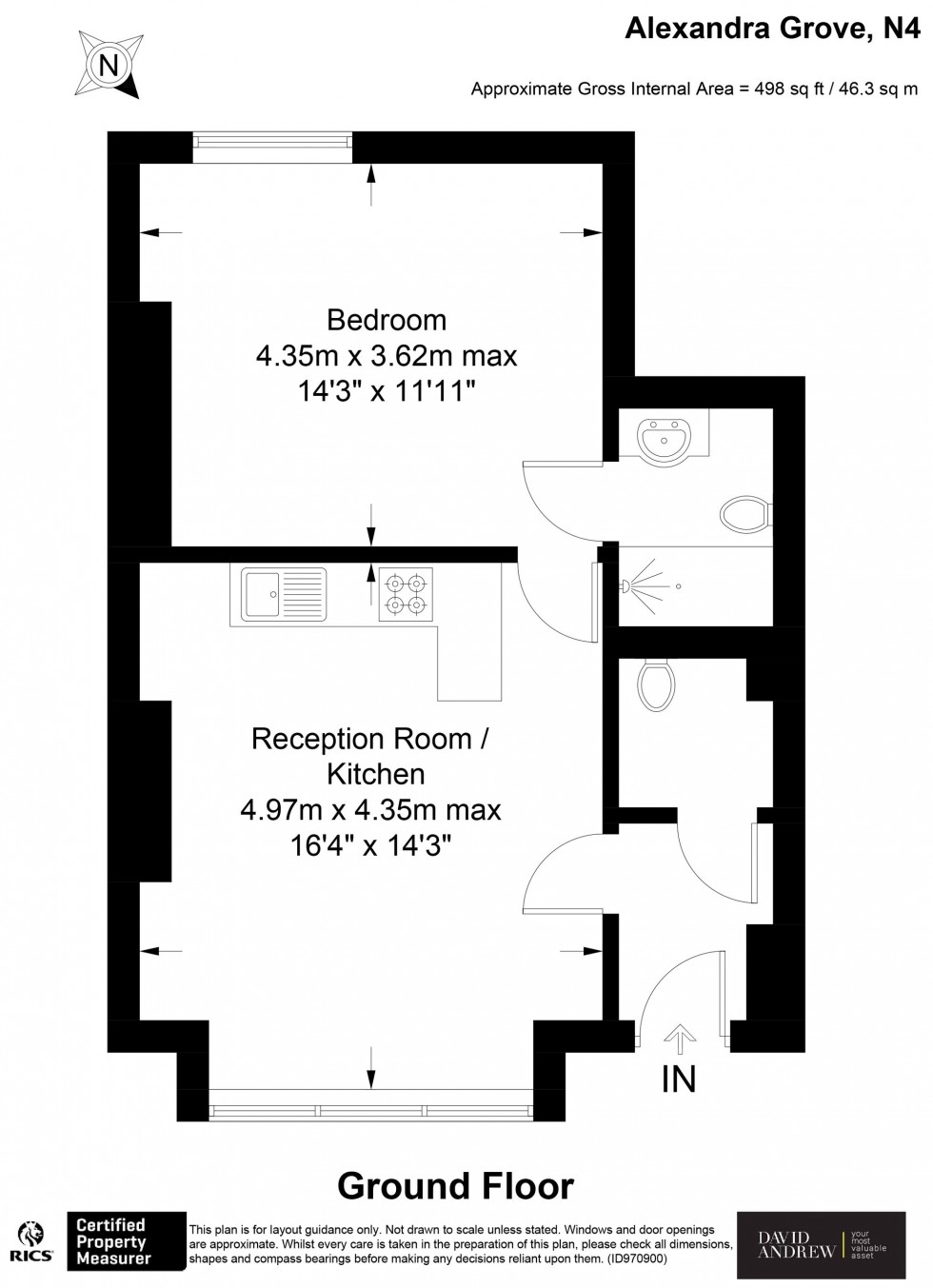 Floorplan for Alexandra Grove, London, N4