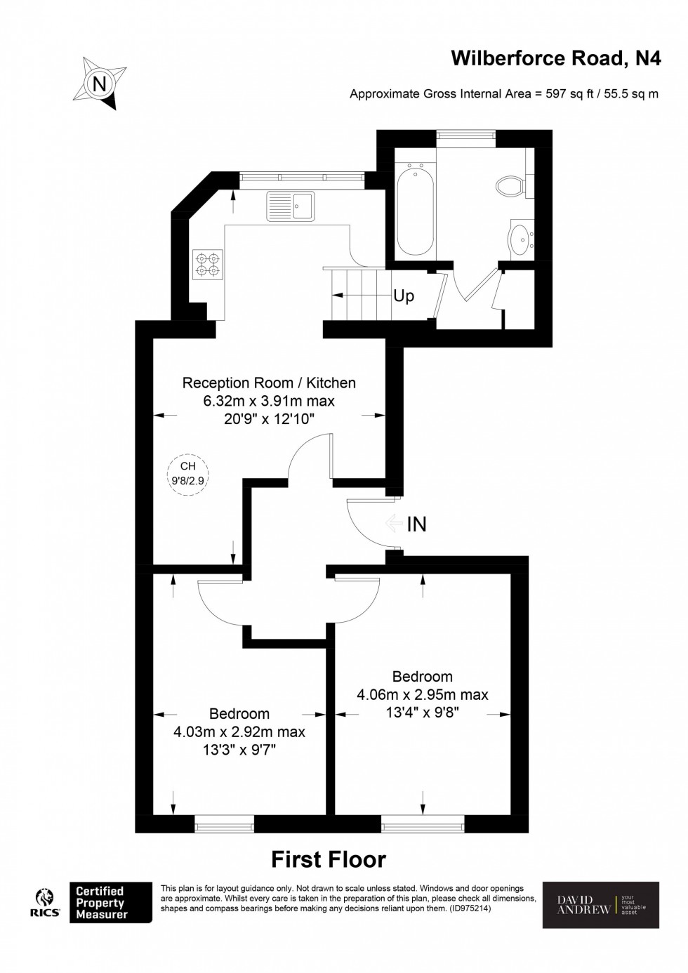 Floorplan for Wilberforce Road, London, N4