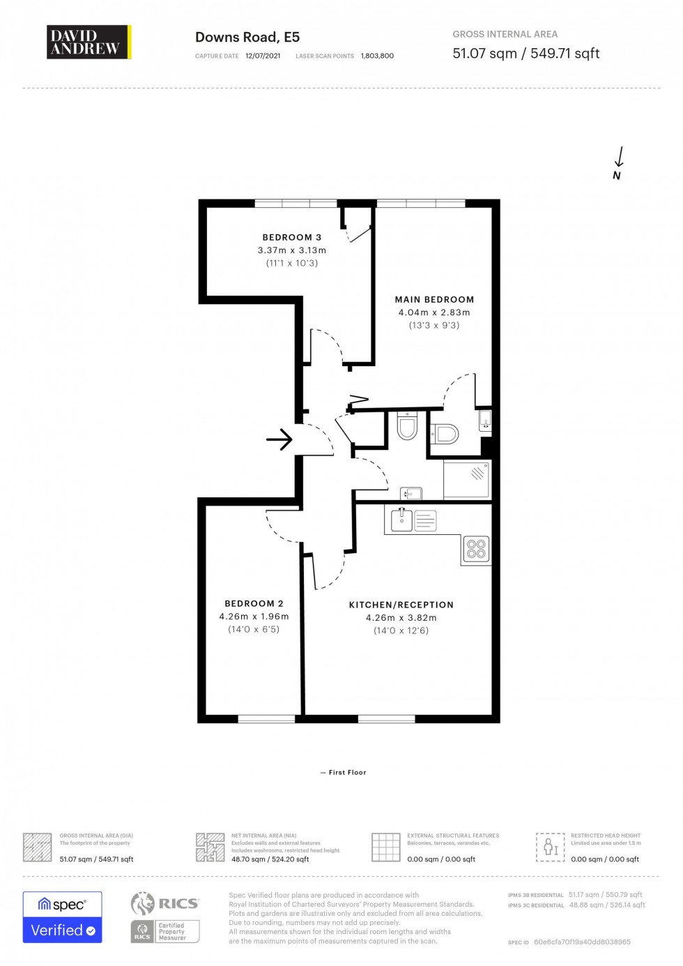 Floorplan for Downs Road, London, E5