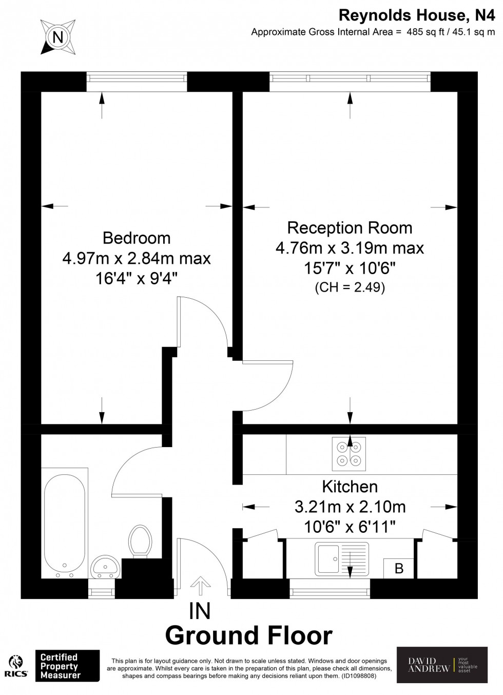 Floorplan for Corbyn Street, Reynolds House Corbyn Street, N4