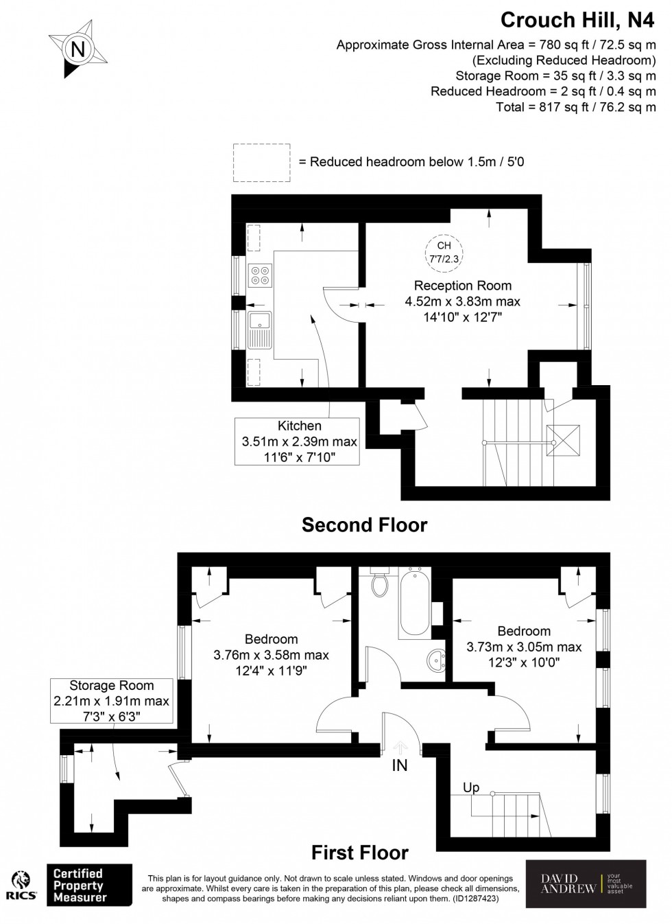 Floorplan for Crouch Hill, London, N8