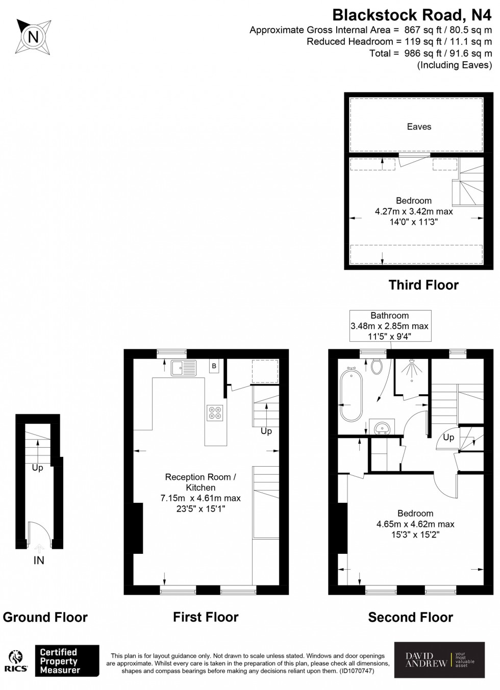 Floorplan for Blackstock Road, London, N4
