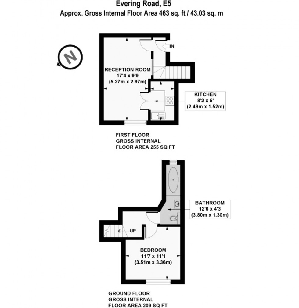 Floorplan for Evering Road, London, E5