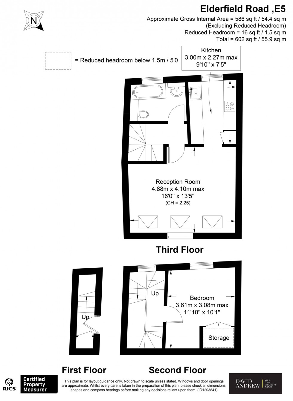 Floorplan for Elderfield Road, London, E5