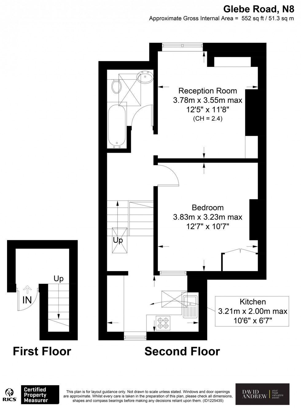 Floorplan for Glebe Road, London, N8