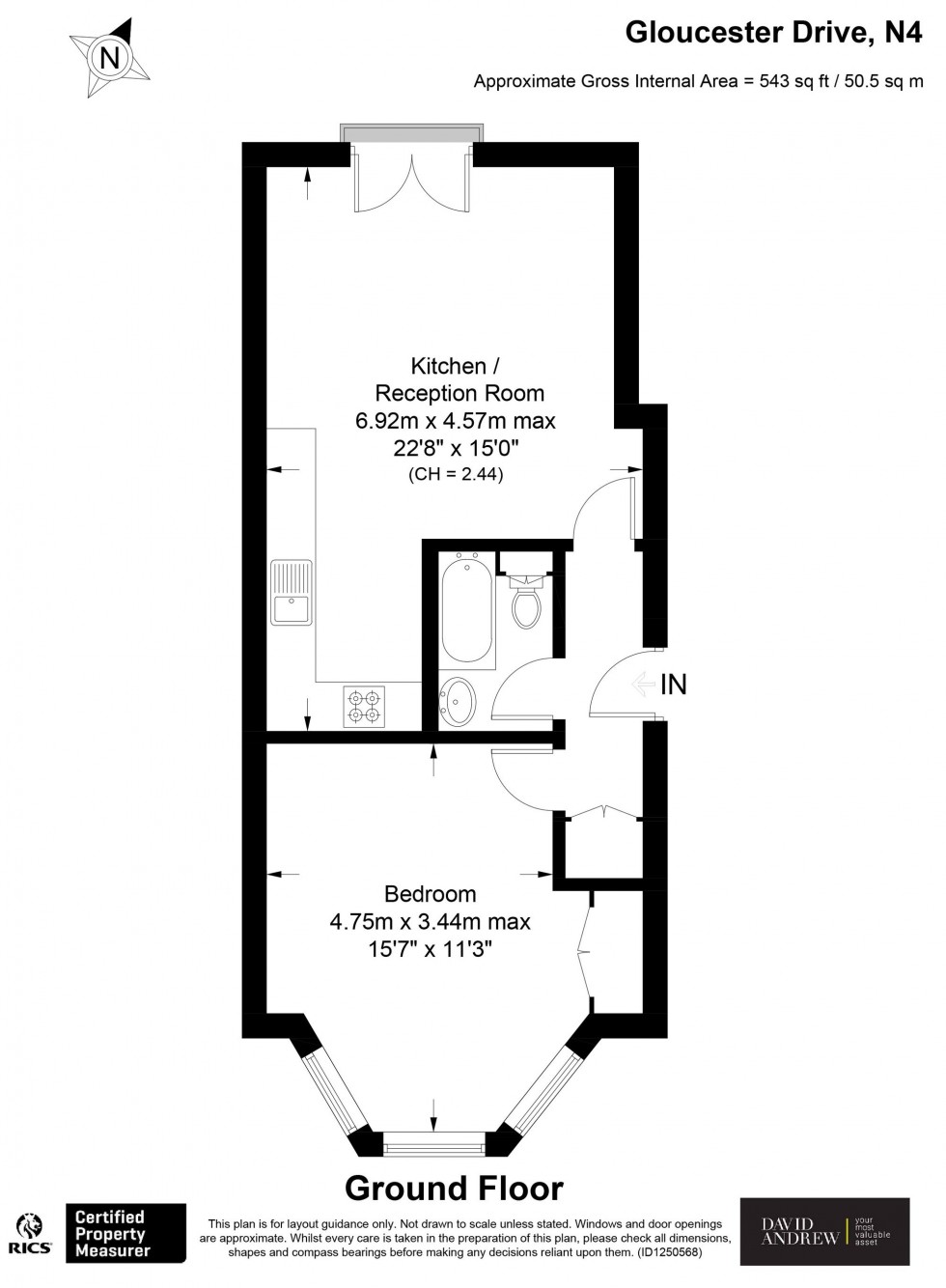 Floorplan for Gloucester Drive, London, N4