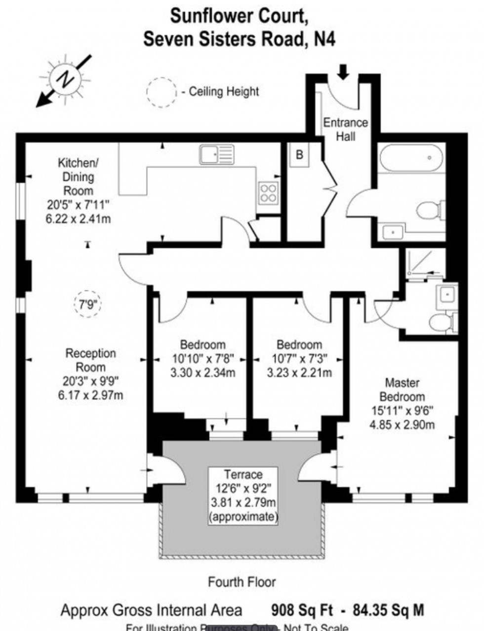 Floorplan for Seven Sisters Road, Sunflower Court Seven Sisters Road, N4