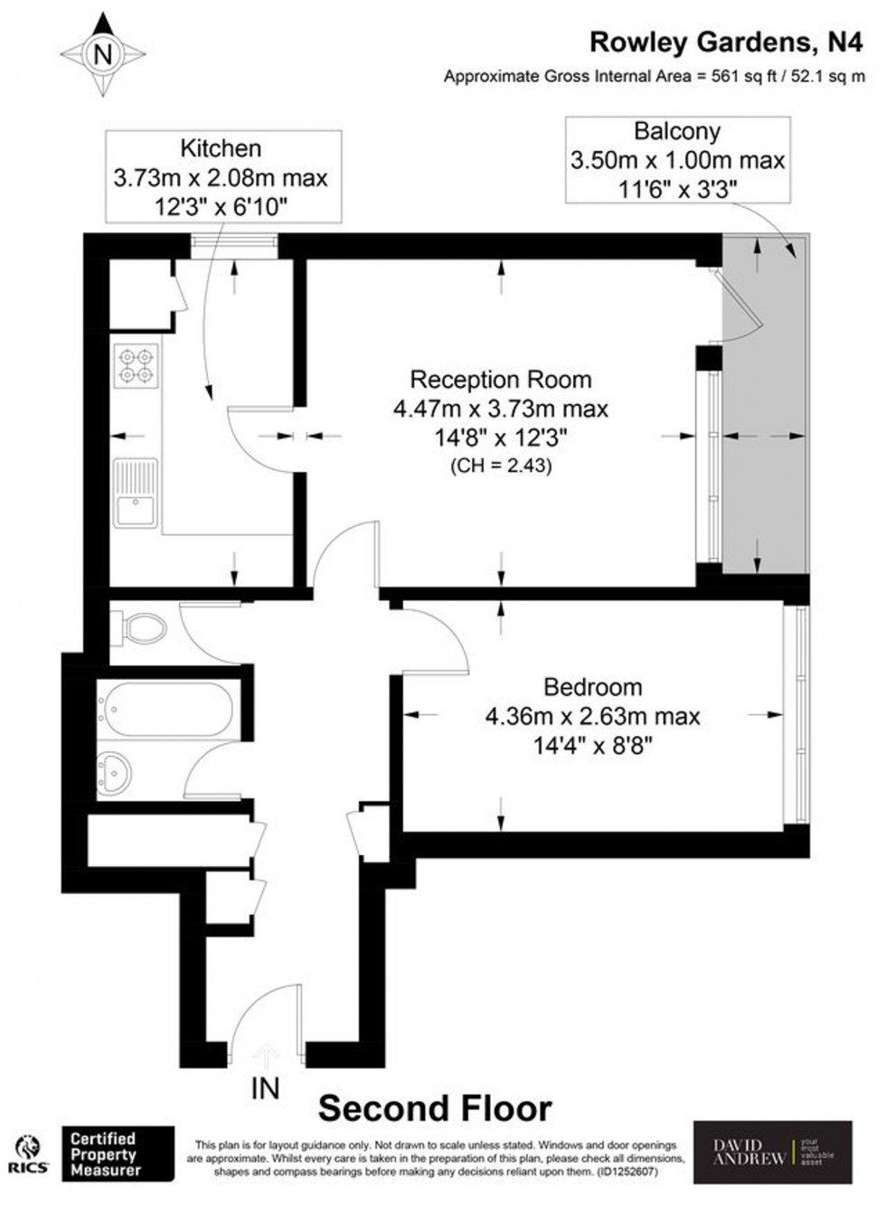 Floorplan for Rowley Gardens, London, N4