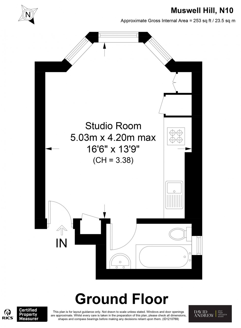Floorplan for Muswell Hill, London, N10