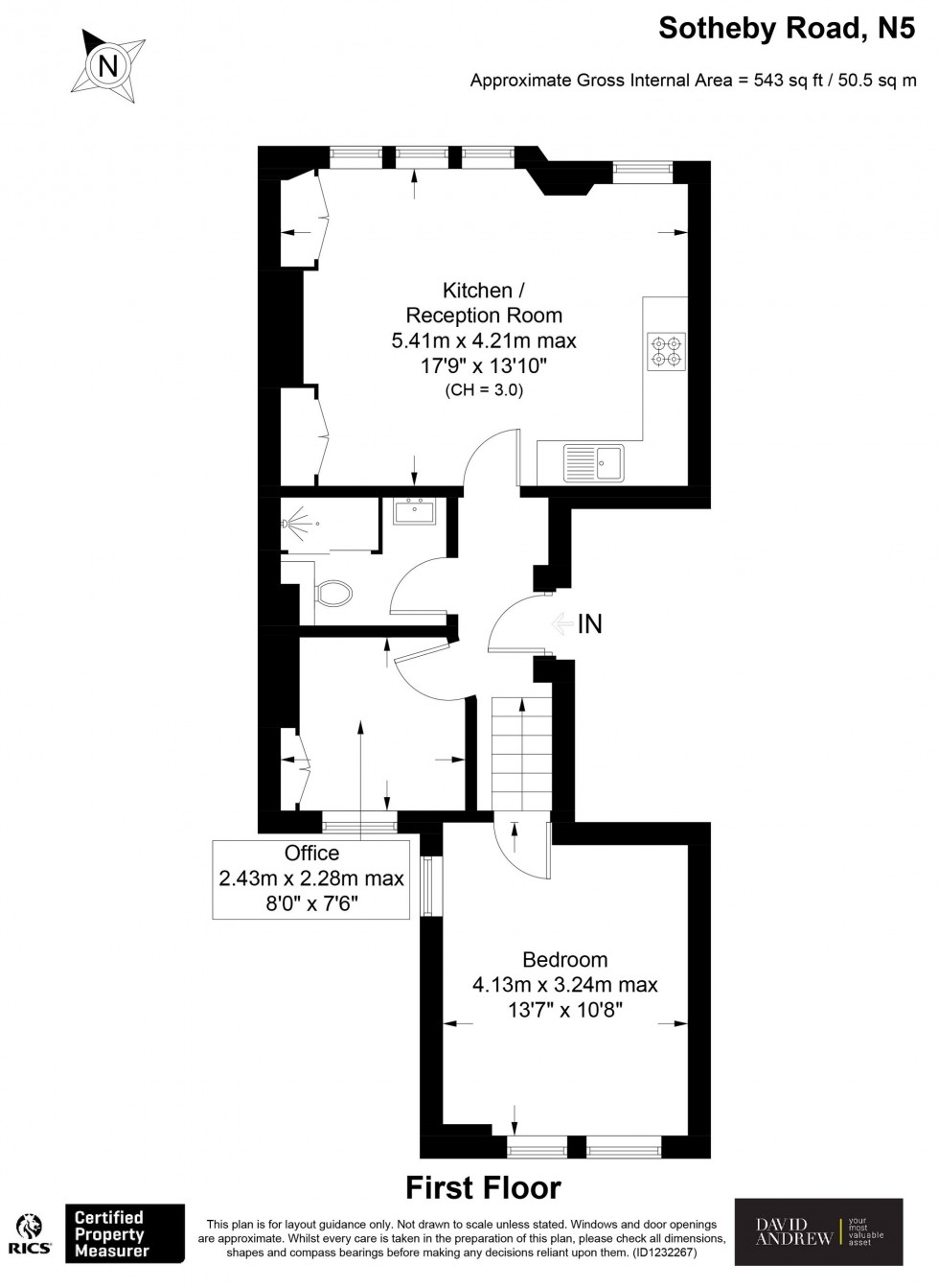 Floorplan for Sotheby Road, London, N5
