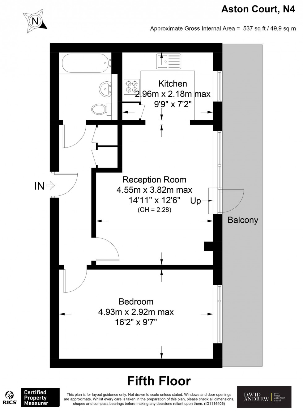 Floorplan for Queens Drive, Aston Court, N4