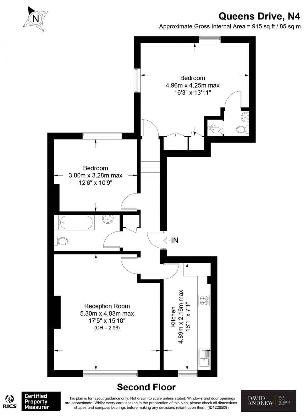 Floorplan for Queens Drive, London, N4
