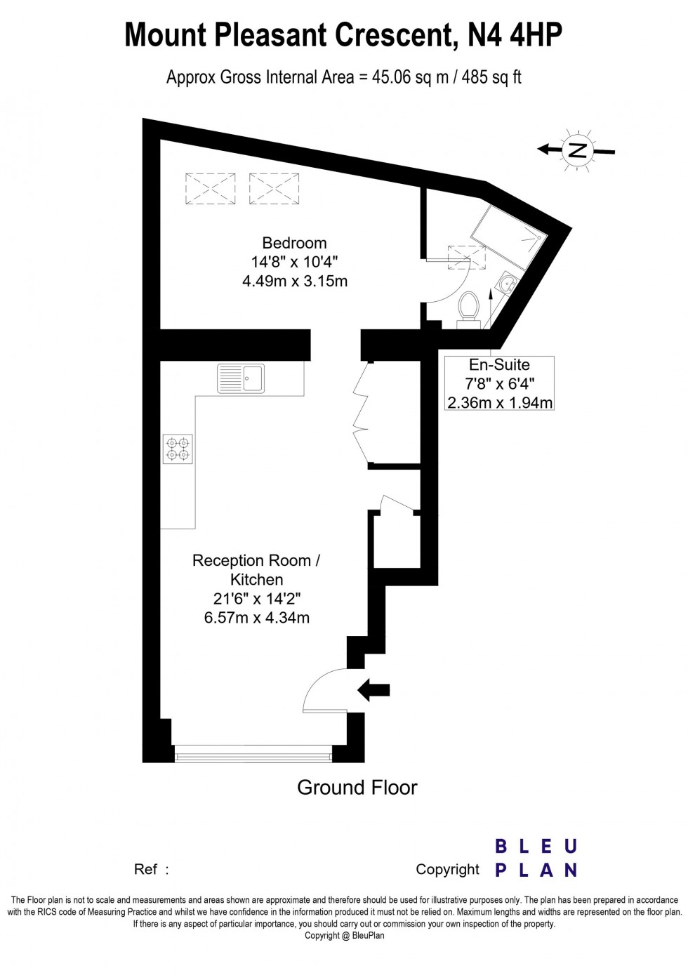 Floorplan for Mount Pleasant Crescent, London, N4