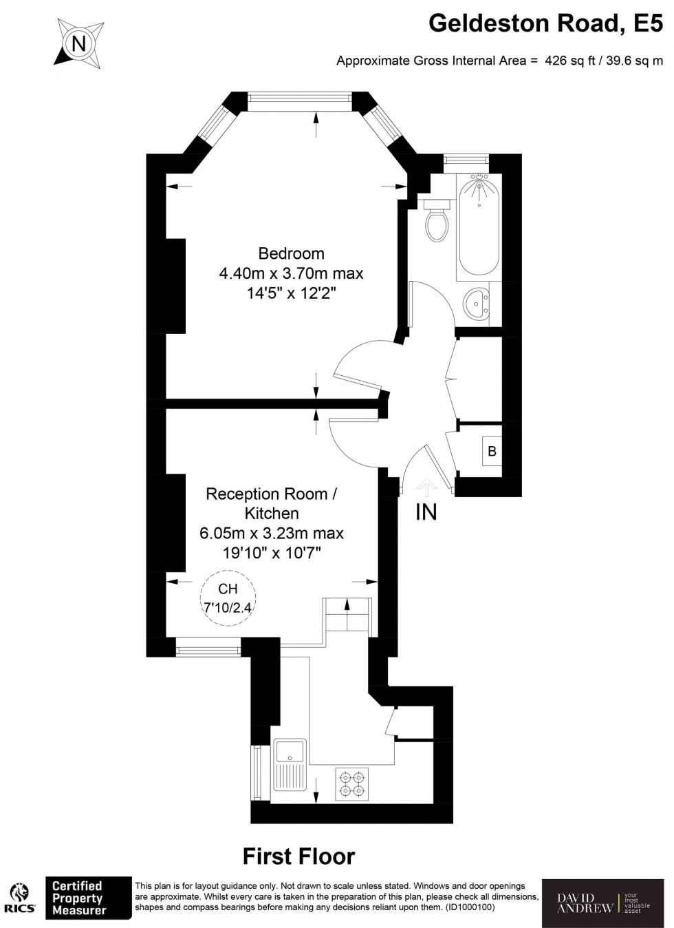 Floorplan for Geldeston Road, London, E5
