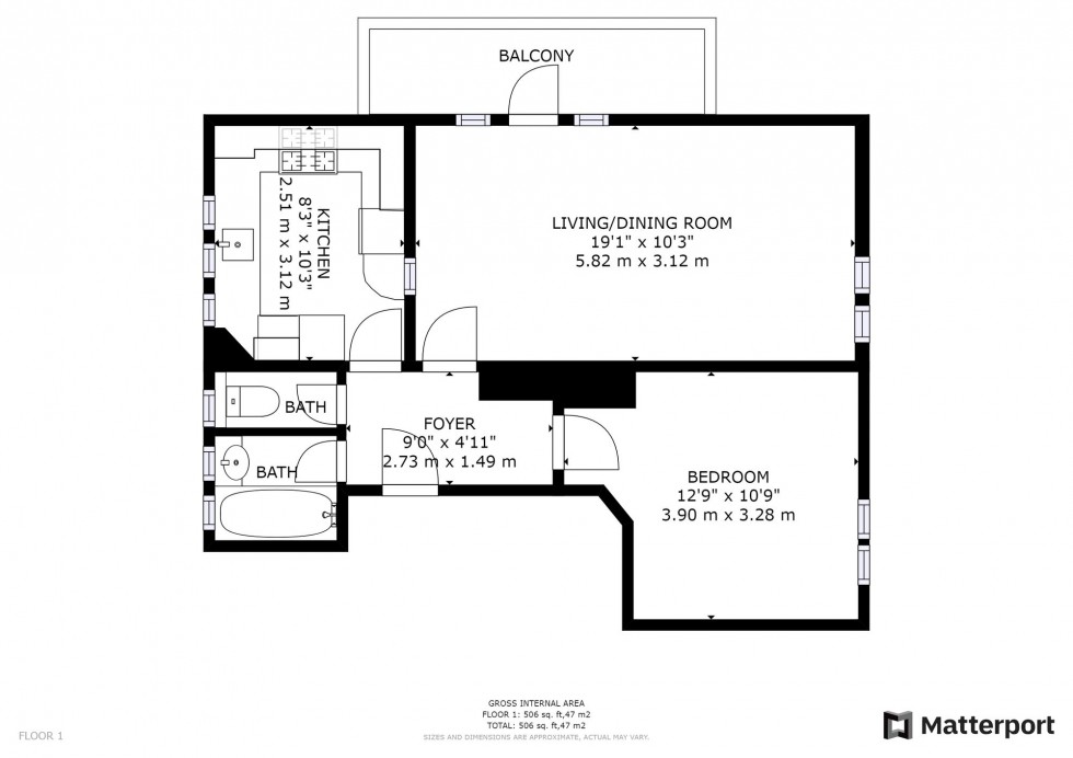 Floorplan for Queens Drive, Alcock House Queens Drive, N4