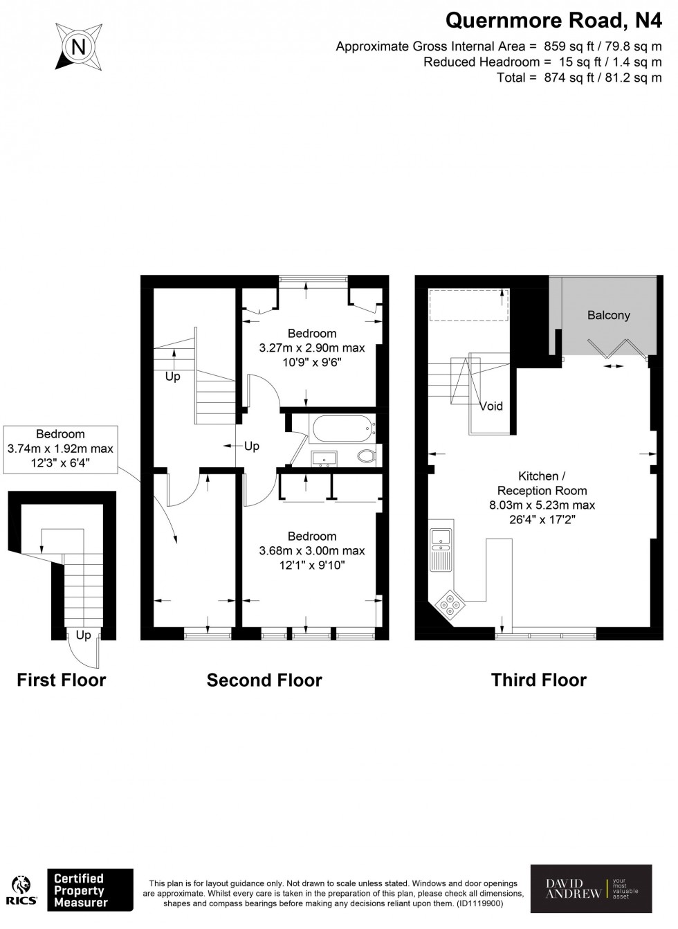 Floorplan for Quernmore Road, London, N4