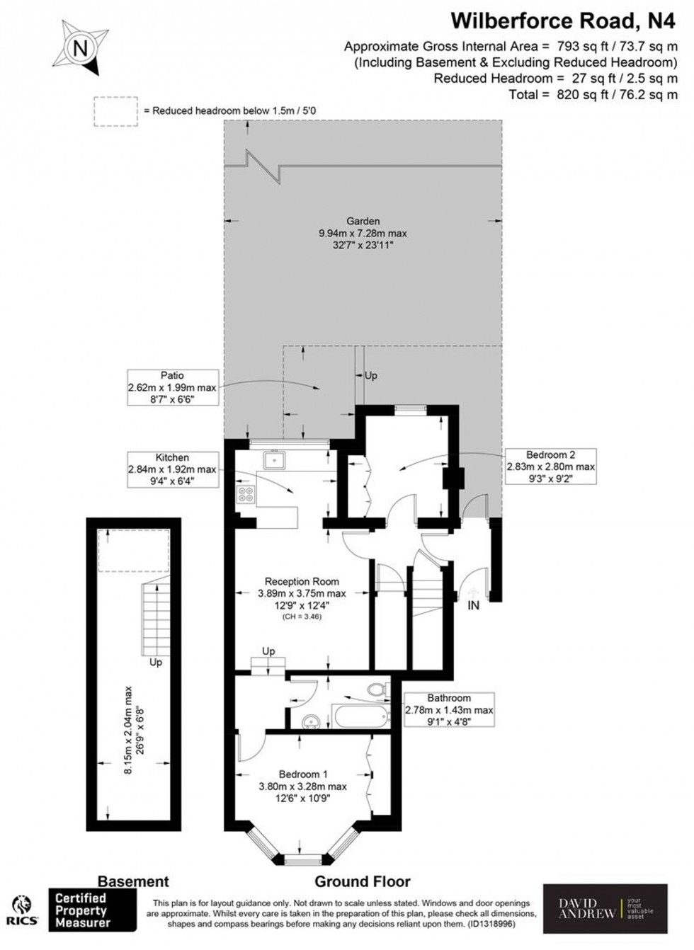 Floorplan for Wilberforce Road, London, N4