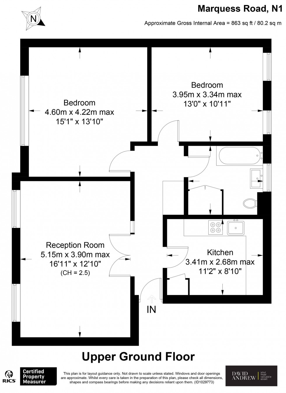 Floorplan for Marquess Road, London, N1
