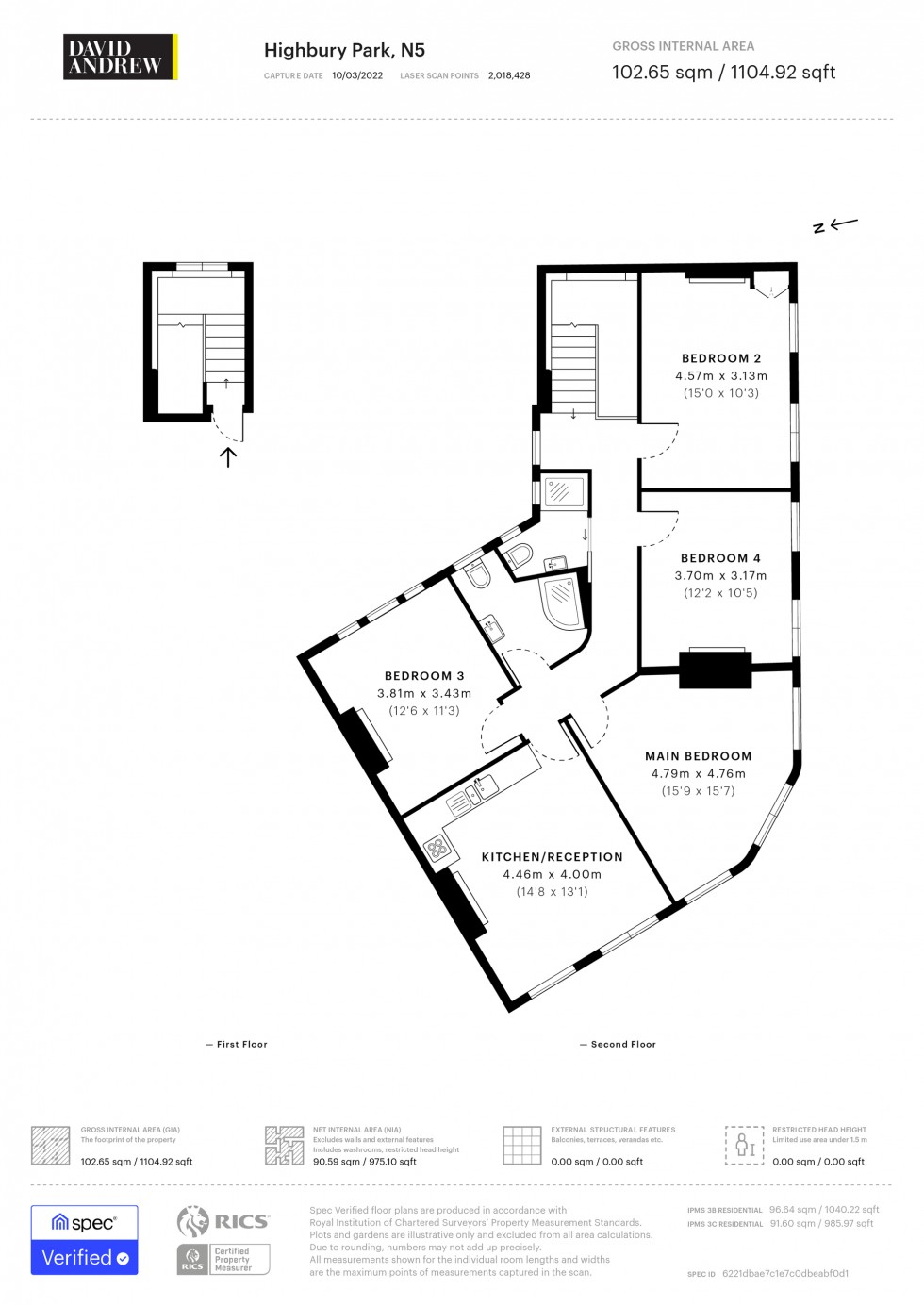 Floorplan for Highbury Park, London, N5