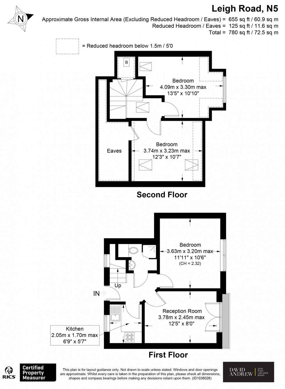 Floorplan for Leigh Road, London, N5