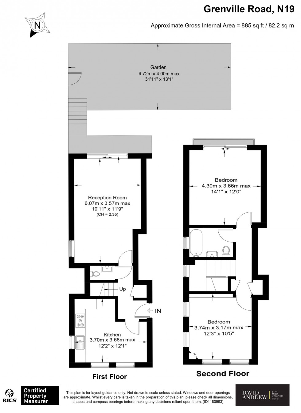 Floorplan for Grenville Road, London, N19
