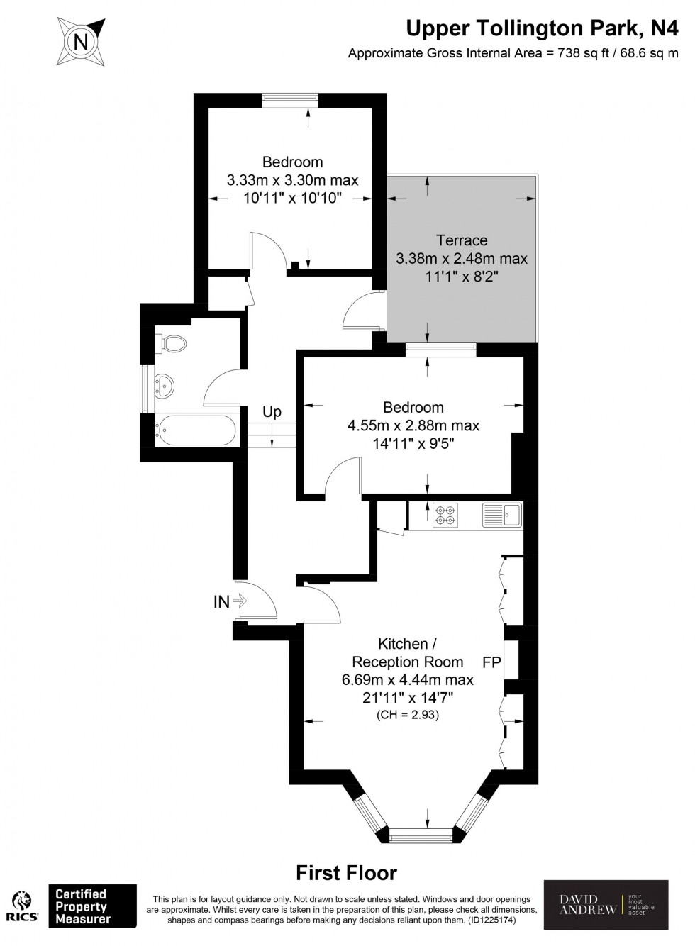 Floorplan for Upper Tollington Park, London, N4